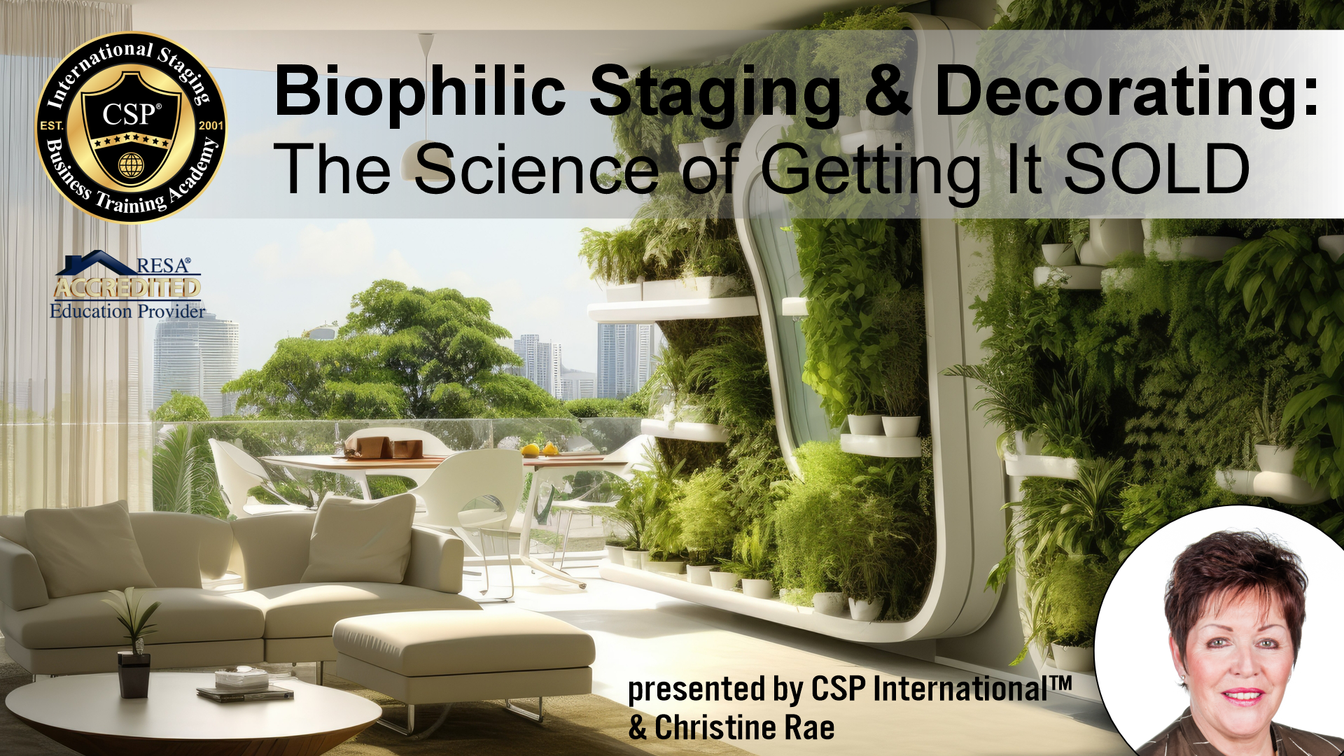 biophilic staging & decorating banner